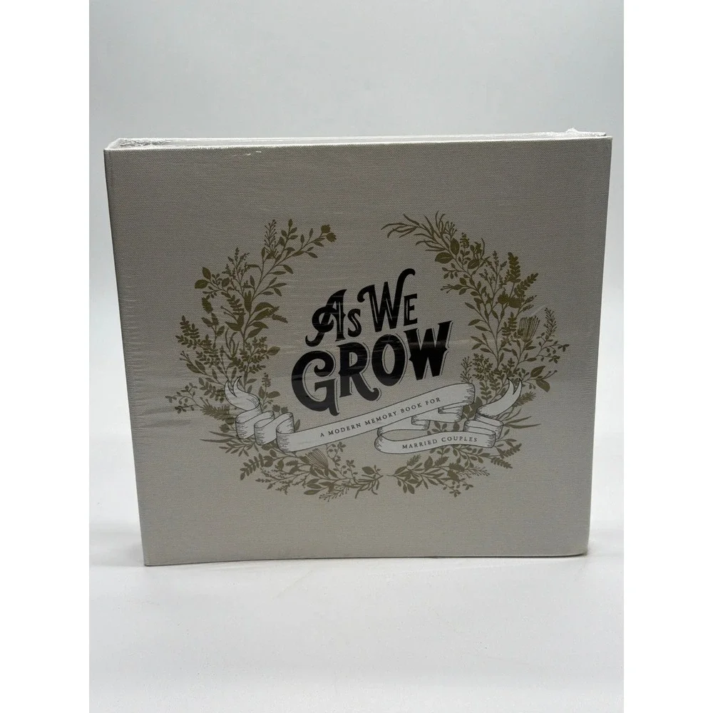 As We Grow Modern Memory Book for Married Couples Korie Herold Linen Journal NEW